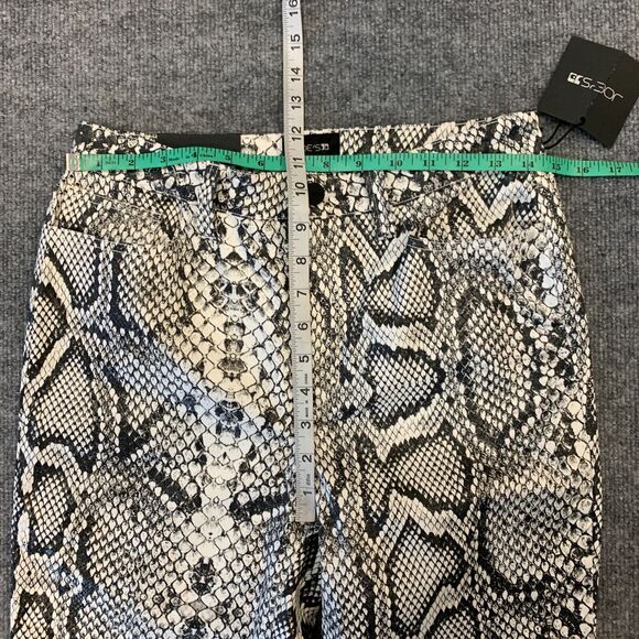 Joe's Jeans High Rise Scaled Python Snake Pants Womens 27 White Black Cigarette - Picture 5 of 16